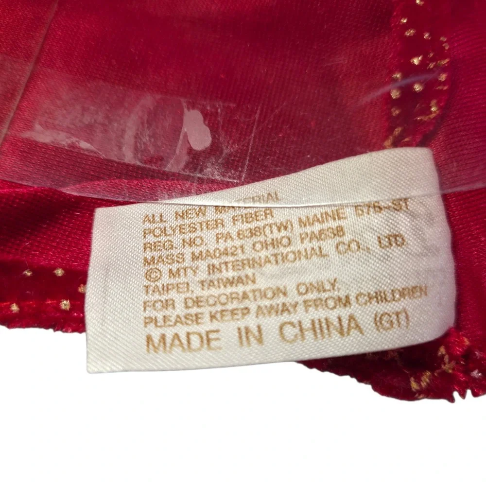 Elegant Christmas Angel Tree Topper Figurine Red Holiday Decor Porcelain 14 Inch